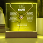 To My Mom Love Knot Necklace With Keepsake Acrylic Led LampDay