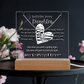 To My Far Away Daughter, Forever Love Necklace with a Keepsake Acrylic Led Lamp