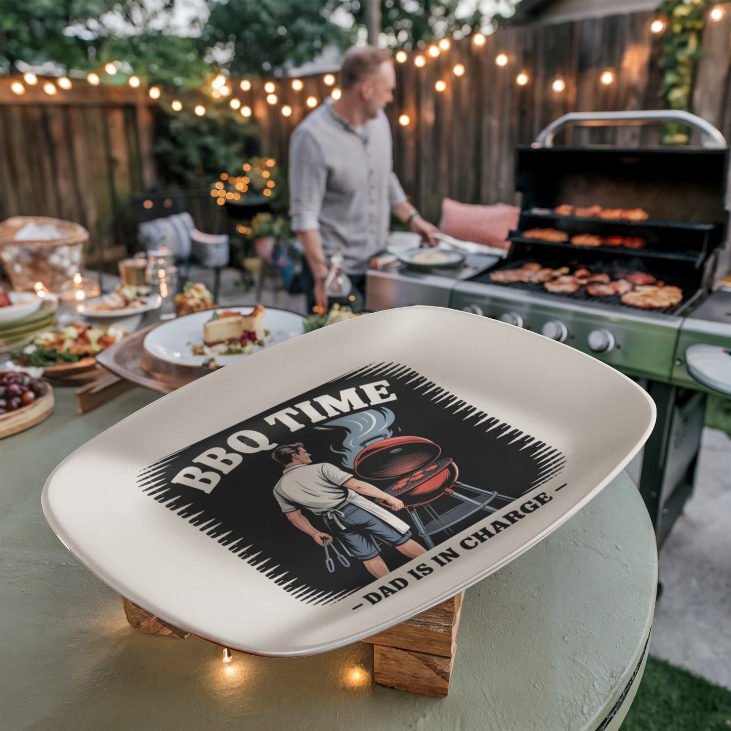 BBQ Time, Dad Is In Charge Service Plate