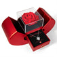 To My Sweatheart Rose Heart Box with Love Knot Necklace