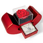 To The Love Of My Life  Rose Heart Box with Love Knot Necklace