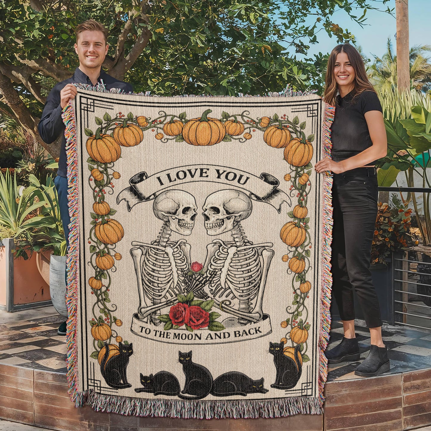 Halloween Blanket, I Love You To The Moon And Back,