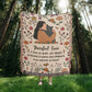 Purrfect Love Woven Blanket, Gift for Cat Moms on Mother's Day, Birthdaysor Just Because...
