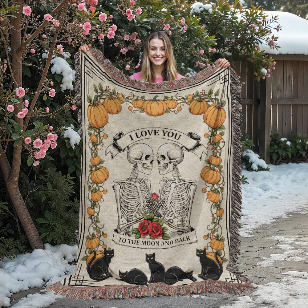 Halloween Blanket, I Love You To The Moon And Back,