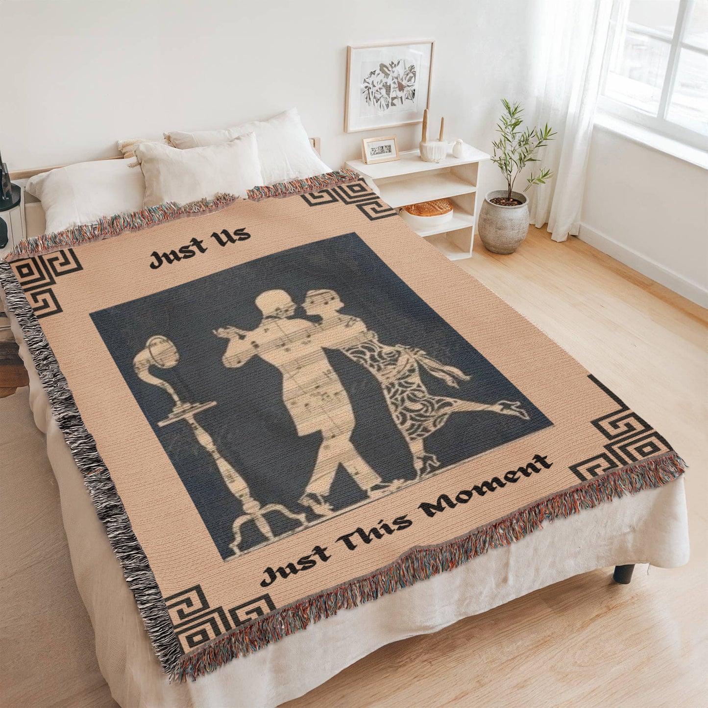 "Just Us, Just This Moment" Collection Heirloom Woven Blanket, Dancing Couple