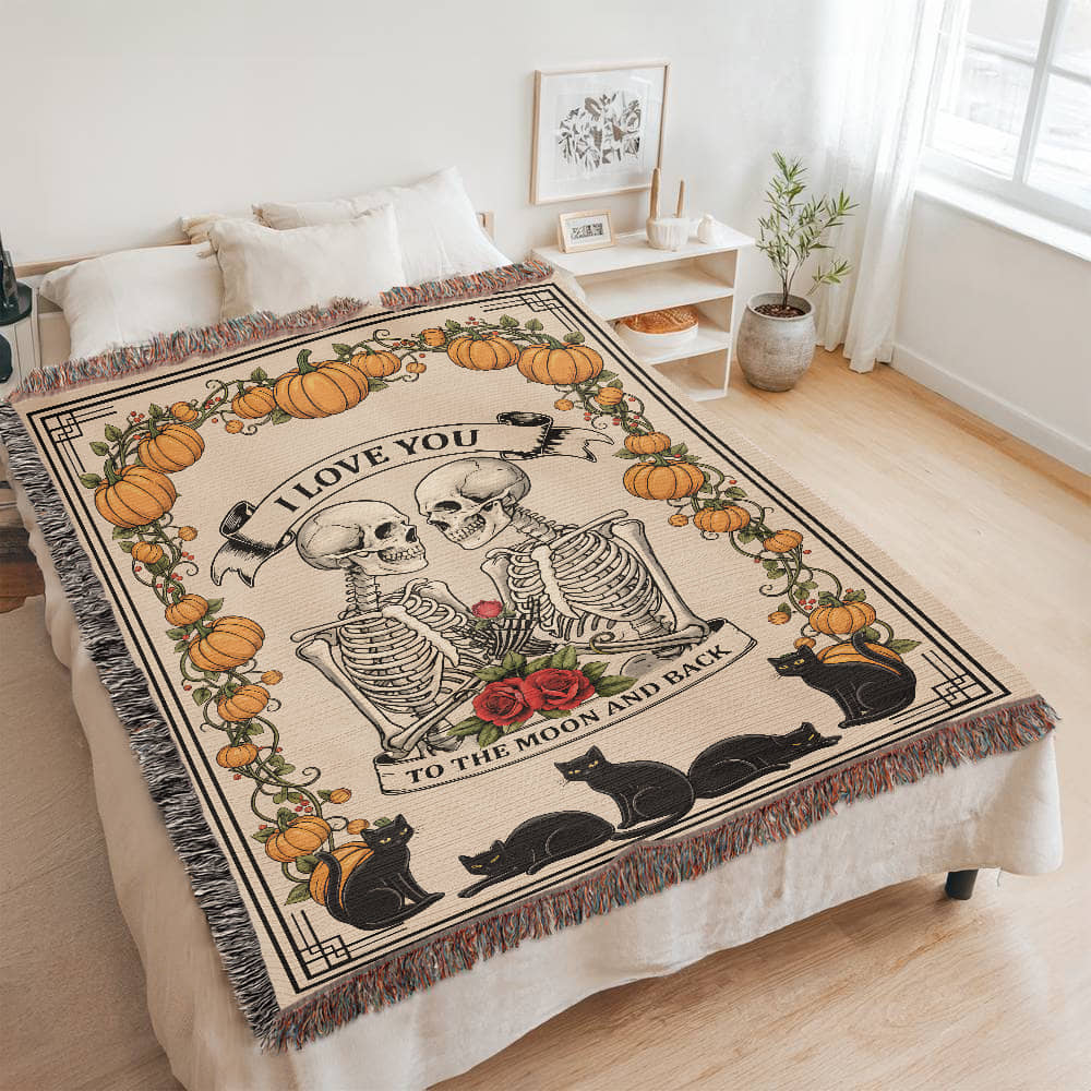 Halloween Blanket, I Love You To The Moon And Back,