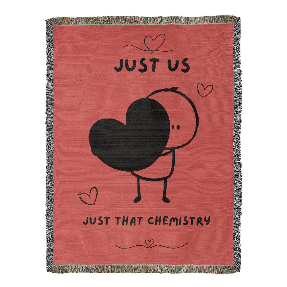 Just Us Just That Chemistry Woven Blanket Valentine's Day Gift Birthday Present