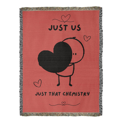 Just Us Just That Chemistry Woven Blanket Valentine's Day Gift Birthday Present