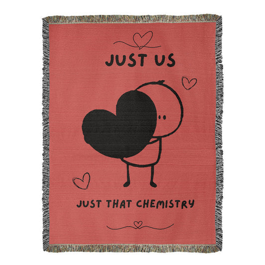 Just Us Just That Chemistry Woven Blanket Valentine's Day Gift Birthday Present