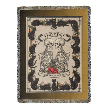 I Love You To The Moon And Back Woven Blanket Halloween