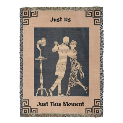 "Just Us, Just This Moment" Collection Heirloom Woven Blanket, Dancing Couple