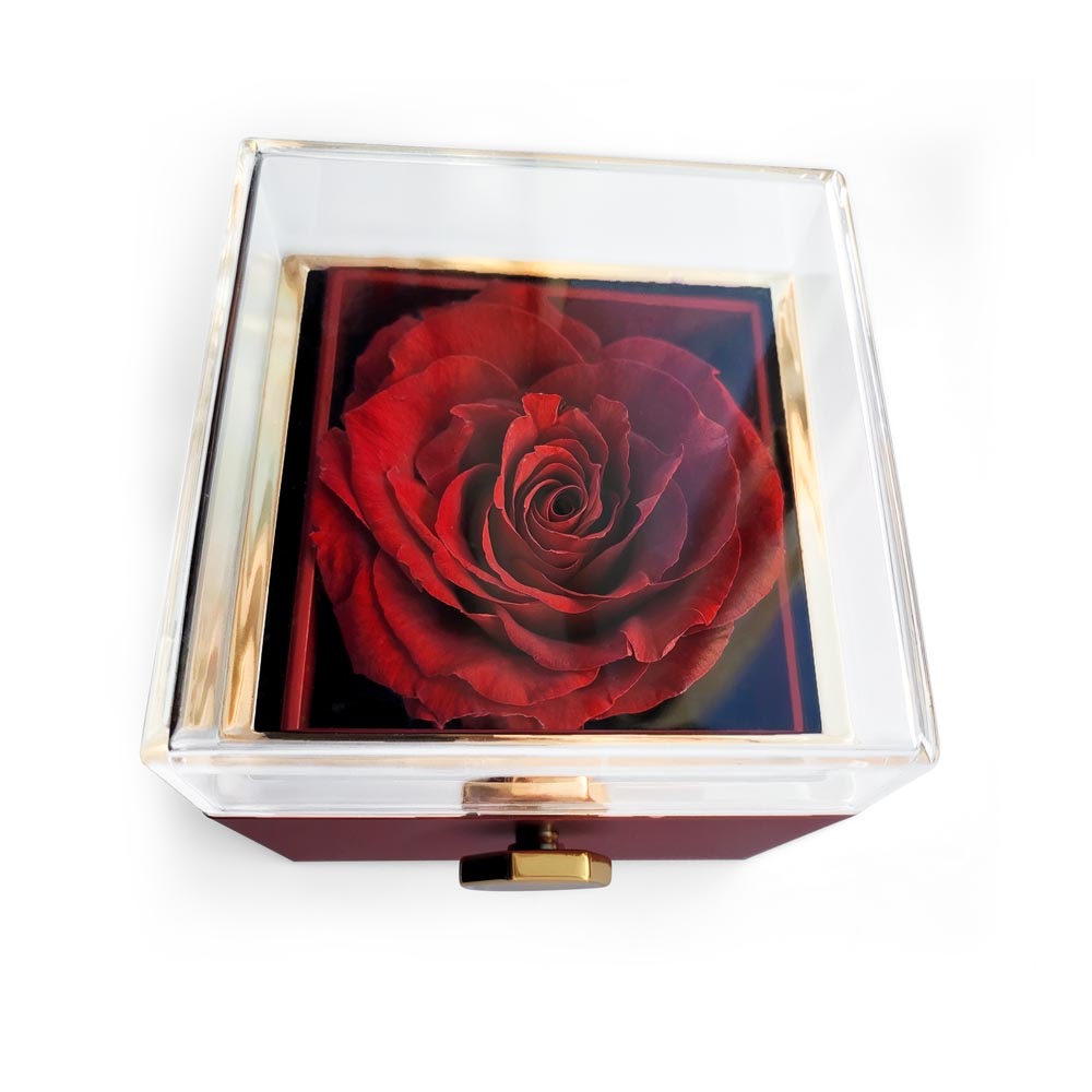 To My Soulmate Love Knot Necklace With Rotating Rose Box