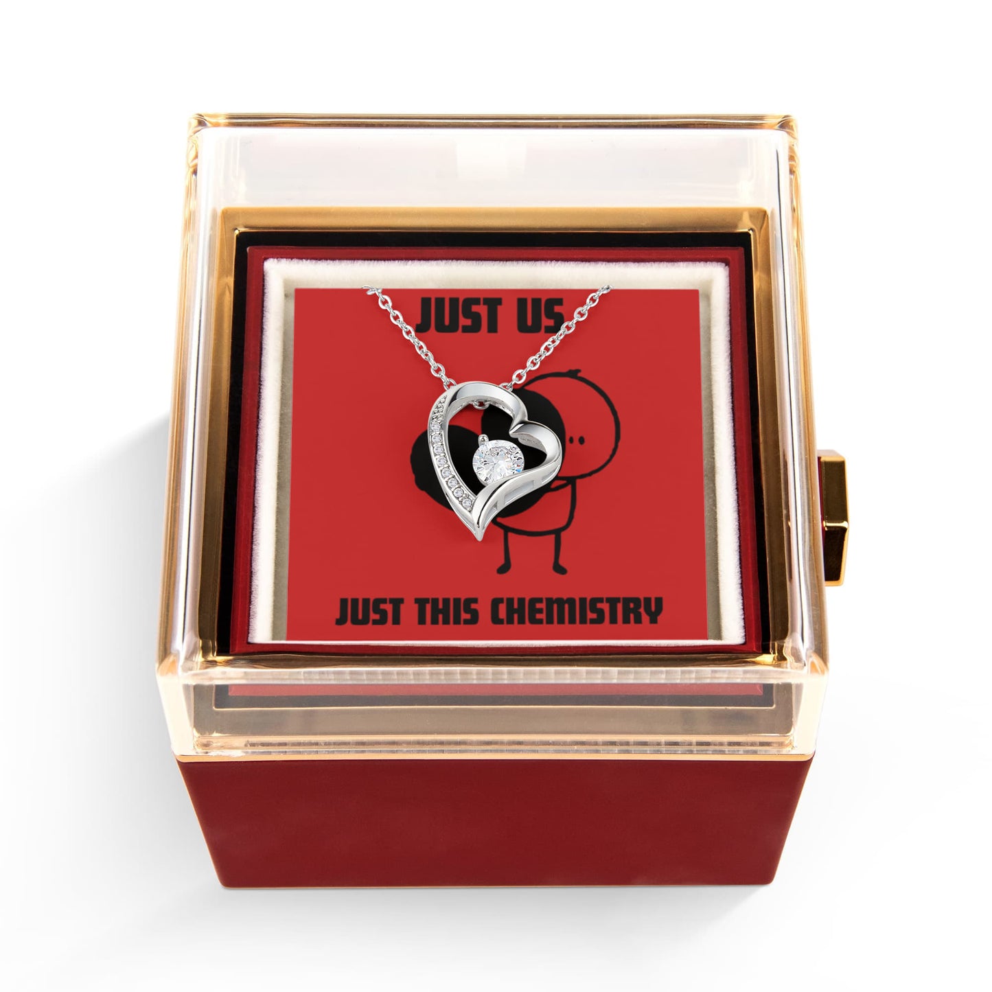 Forever Love Necklace - Romantic Adjustable Chain Pendant With Rose Box Gift