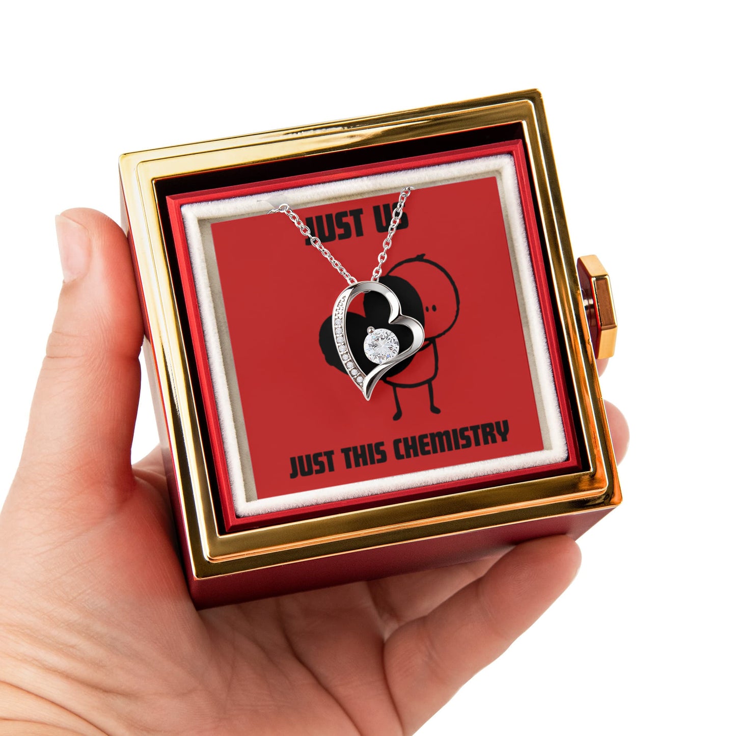 Forever Love Necklace - Romantic Adjustable Chain Pendant With Rose Box Gift