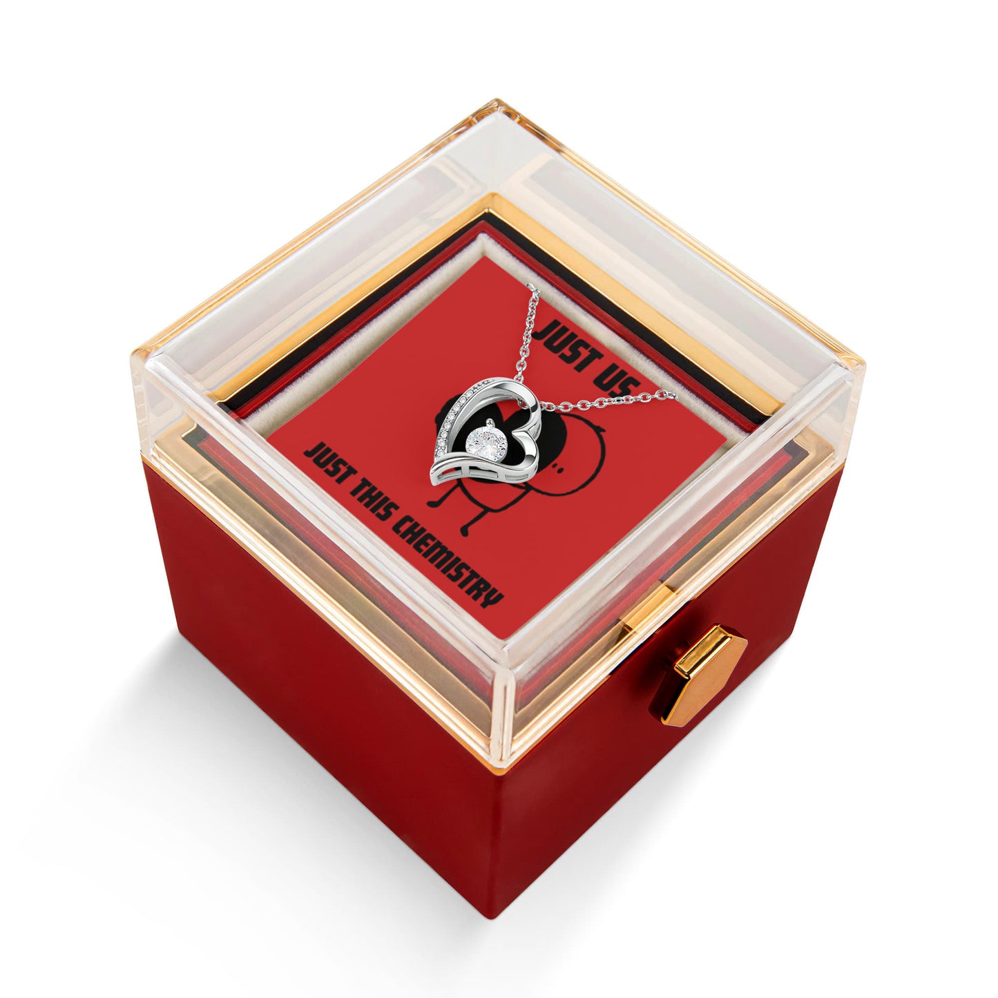 Forever Love Necklace - Romantic Adjustable Chain Pendant With Rose Box Gift